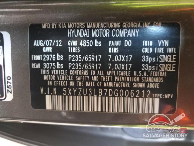 5XYZU3LB7DG006212 2013 HYUNDAI SANTA FE photo no. 14