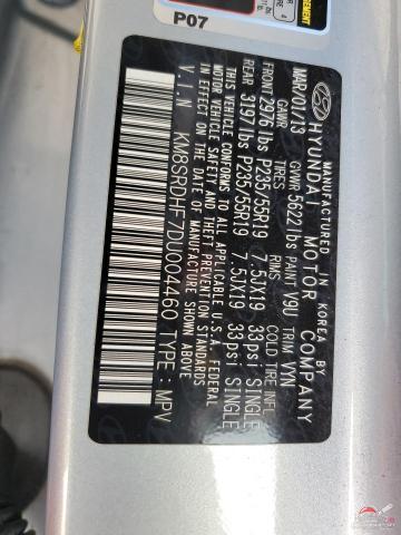 KM8SRDHF7DU004460 2013 HYUNDAI SANTA FE photo no. 13