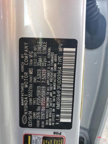 KM8SR4HF3FU093964 2015 HYUNDAI SANTA FE photo no. 13