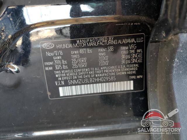 5NMZU3LB2HH029585 2017 HYUNDAI SANTA FE photo no. 13