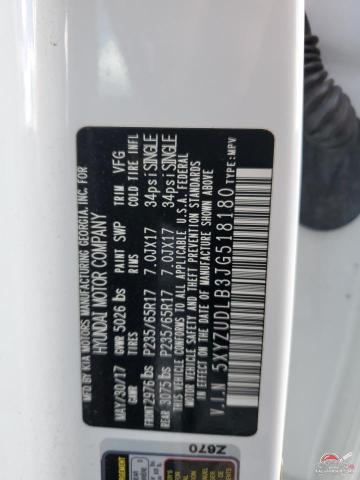5XYZUDLB3JG518180 2018 HYUNDAI SANTA FE photo no. 13