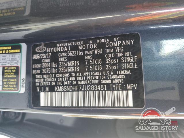 KM8SNDHF7JU283481 2018 HYUNDAI SANTA FE photo no. 13