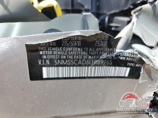 5NMS5CAD6LH189965 2020 HYUNDAI SANTA FE photo no. 12