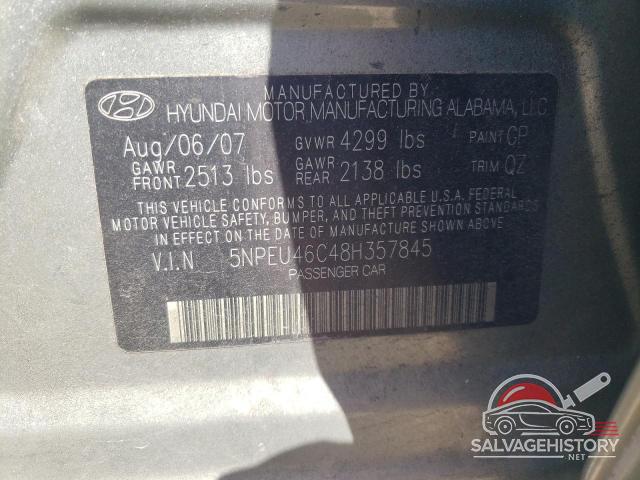 5NPEU46C48H357845 2008 HYUNDAI SONATA photo no. 12