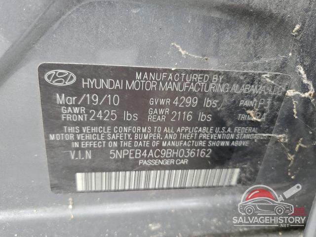 5NPEB4AC9BH036162 2011 HYUNDAI SONATA photo no. 12