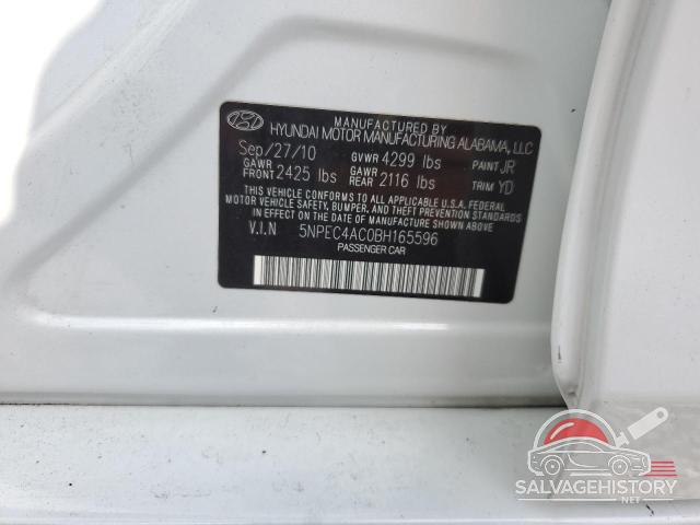 5NPEC4AC0BH165596 2011 HYUNDAI SONATA photo no. 12
