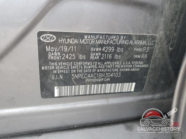 5NPEC4AC1BH304103 2011 HYUNDAI SONATA photo no. 12
