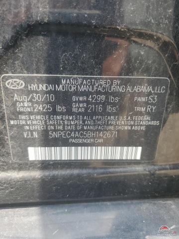 5NPEC4AC5BH142671 2011 HYUNDAI SONATA photo no. 12