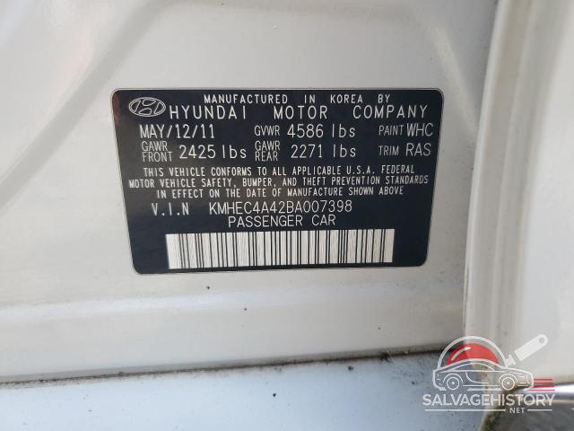 KMHEC4A42BA007398 2011 HYUNDAI SONATA photo no. 12