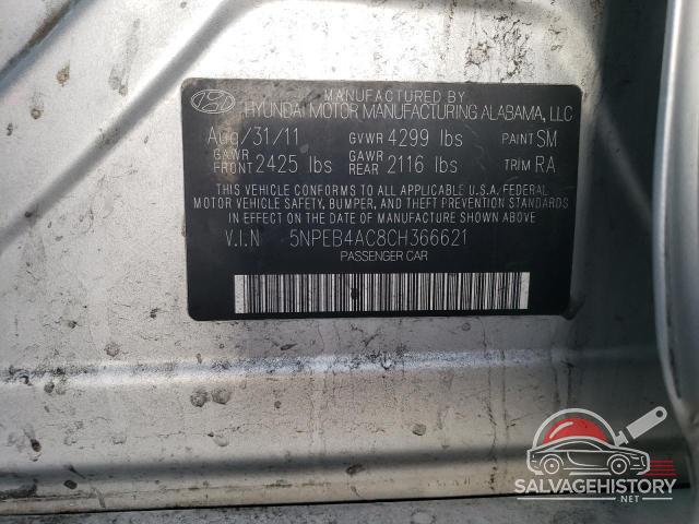 5NPEB4AC8CH366621 2012 HYUNDAI SONATA photo no. 12