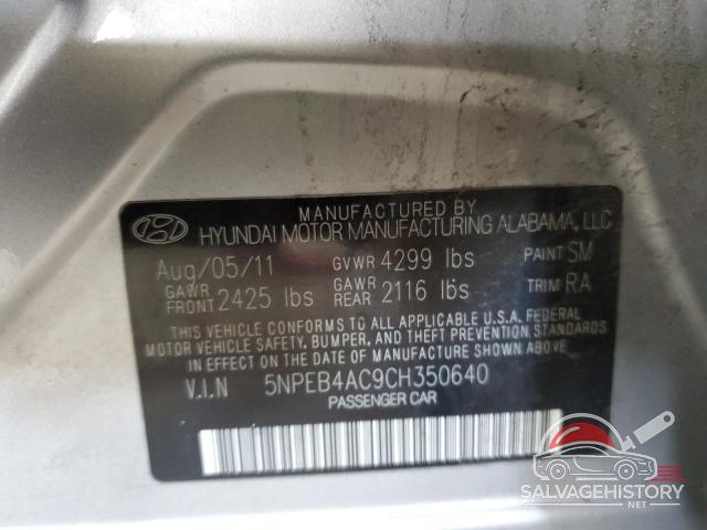5NPEB4AC9CH350640 2012 HYUNDAI SONATA photo no. 12