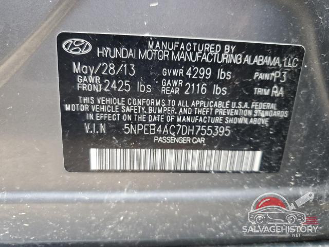 5NPEB4AC7DH755395 2013 HYUNDAI SONATA photo no. 13
