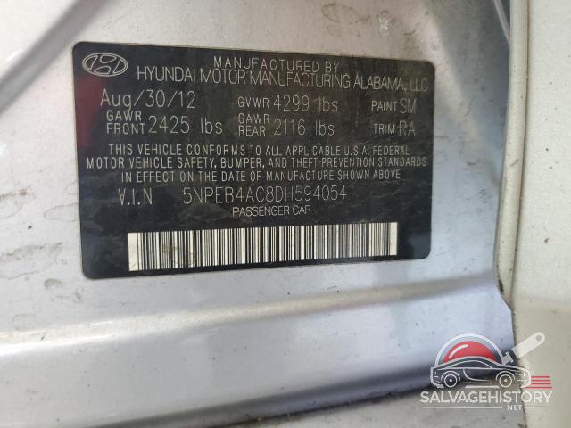 5NPEB4AC8DH594054 2013 HYUNDAI SONATA photo no. 12