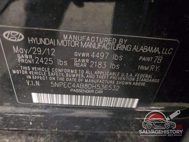 5NPEC4AB8DH536532 2013 HYUNDAI SONATA photo no. 12