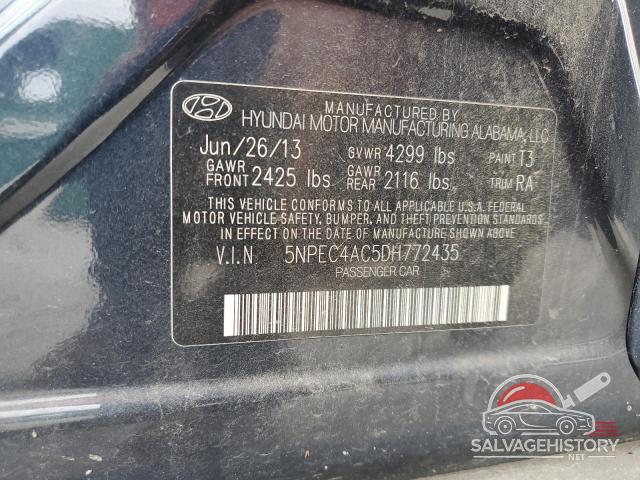 5NPEC4AC5DH772435 2013 HYUNDAI SONATA photo no. 13