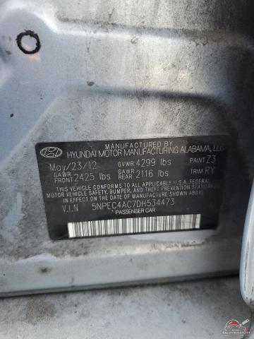 5NPEC4AC7DH534473 2013 HYUNDAI SONATA photo no. 12