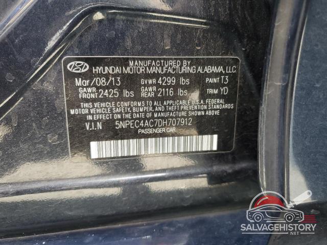 5NPEC4AC7DH707912 2013 HYUNDAI SONATA photo no. 12