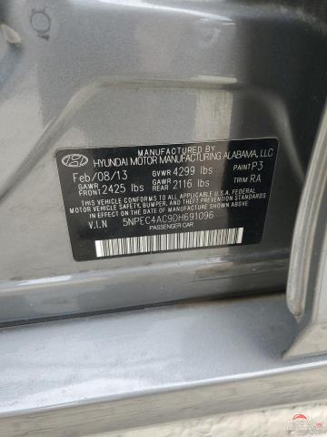5NPEC4AC9DH691096 2013 HYUNDAI SONATA photo no. 12