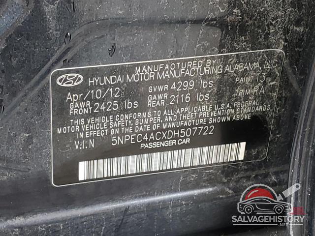5NPEC4ACXDH507722 2013 HYUNDAI SONATA photo no. 12