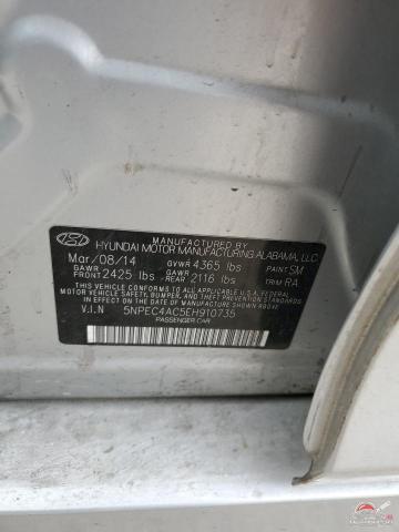 5NPEC4AC5EH910735 2014 HYUNDAI SONATA photo no. 12