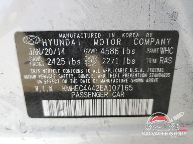 KMHEC4A42EA107165 2014 HYUNDAI SONATA photo no. 12