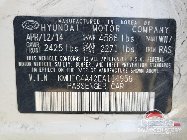 KMHEC4A42EA114956 2014 HYUNDAI SONATA photo no. 13