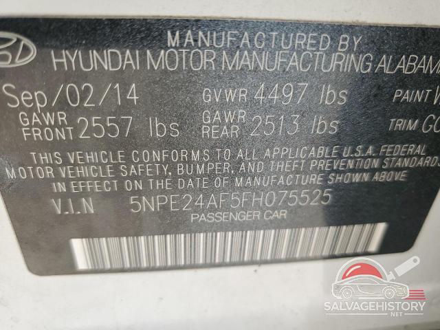 5NPE24AF5FH075525 2015 HYUNDAI SONATA photo no. 13