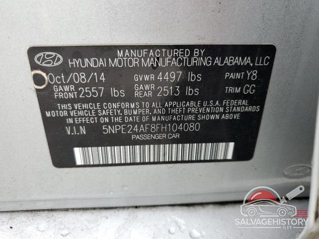 5NPE24AF8FH104080 2015 HYUNDAI SONATA photo no. 12