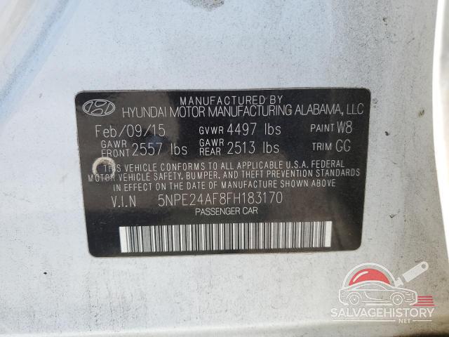 5NPE24AF8FH183170 2015 HYUNDAI SONATA photo no. 12