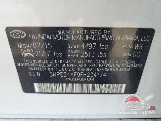5NPE24AF9FH234174 2015 HYUNDAI SONATA photo no. 12