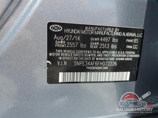 5NPE34AF6FH072226 2015 HYUNDAI SONATA photo no. 12