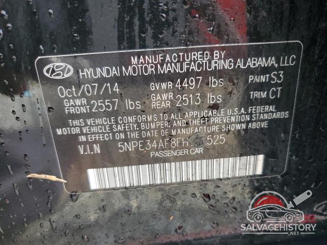 5NPE34AF8FH103525 2015 HYUNDAI SONATA photo no. 12