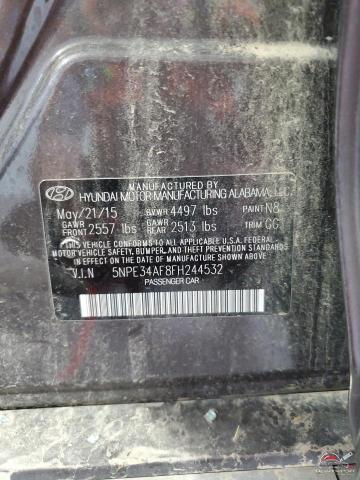 5NPE34AF8FH244532 2015 HYUNDAI SONATA photo no. 12