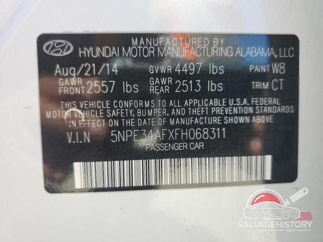 5NPE34AFXFH068311 2015 HYUNDAI SONATA photo no. 12