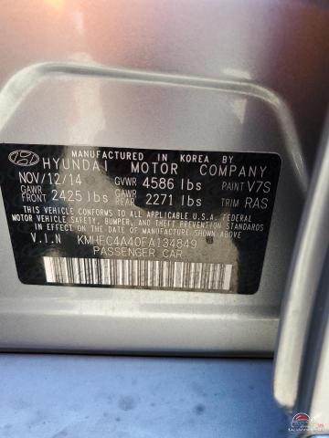 KMHEC4A40FA134849 2015 HYUNDAI SONATA photo no. 13