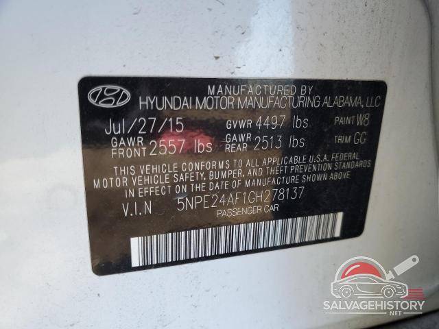 5NPE24AF1GH278137 2016 HYUNDAI SONATA photo no. 12