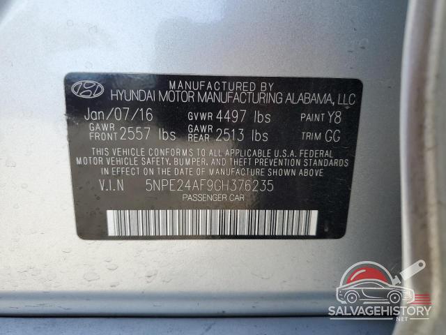 5NPE24AF9GH376235 2016 HYUNDAI SONATA photo no. 13