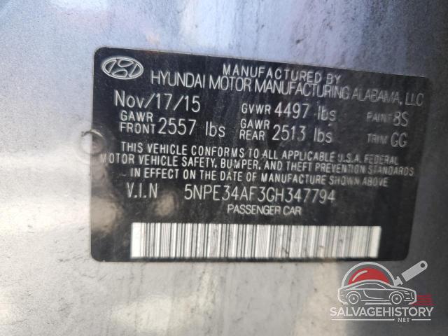 5NPE34AF3GH347794 2016 HYUNDAI SONATA photo no. 12