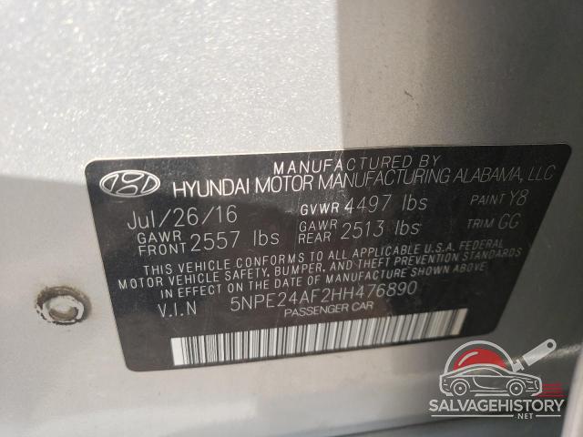 5NPE24AF2HH476890 2017 HYUNDAI SONATA photo no. 12