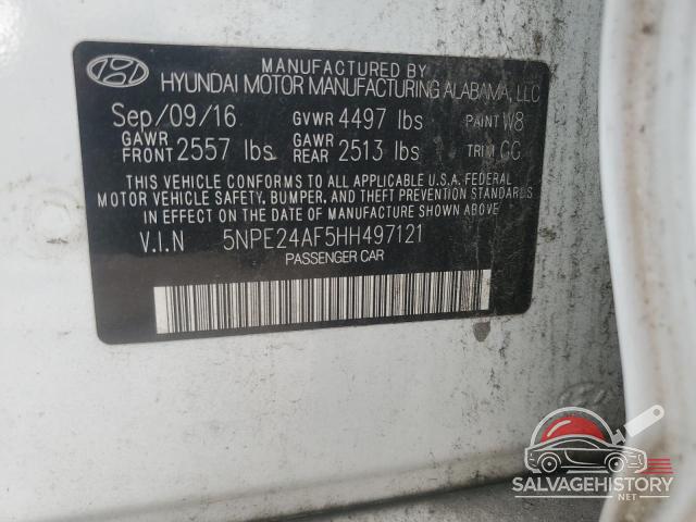 5NPE24AF5HH497121 2017 HYUNDAI SONATA photo no. 12