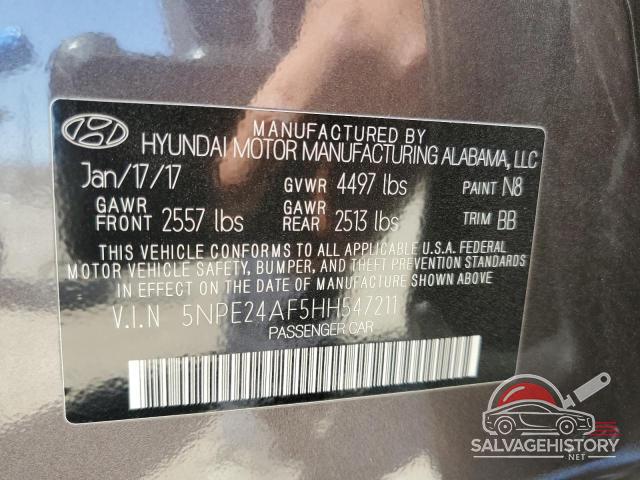 5NPE24AF5HH547211 2017 HYUNDAI SONATA photo no. 12