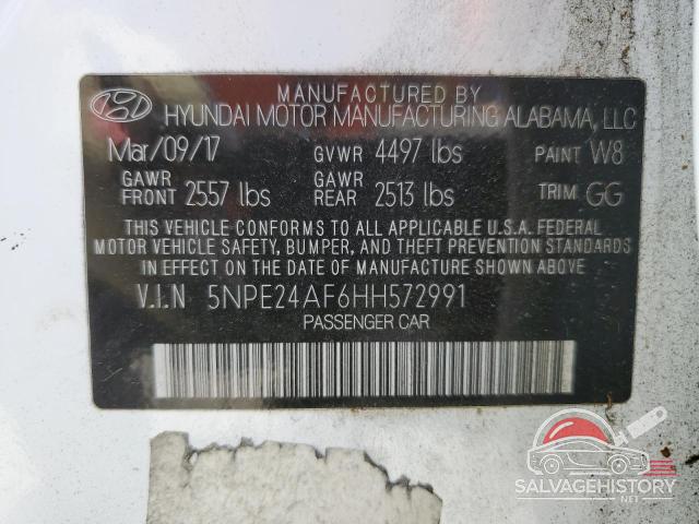 5NPE24AF6HH572991 2017 HYUNDAI SONATA photo no. 12