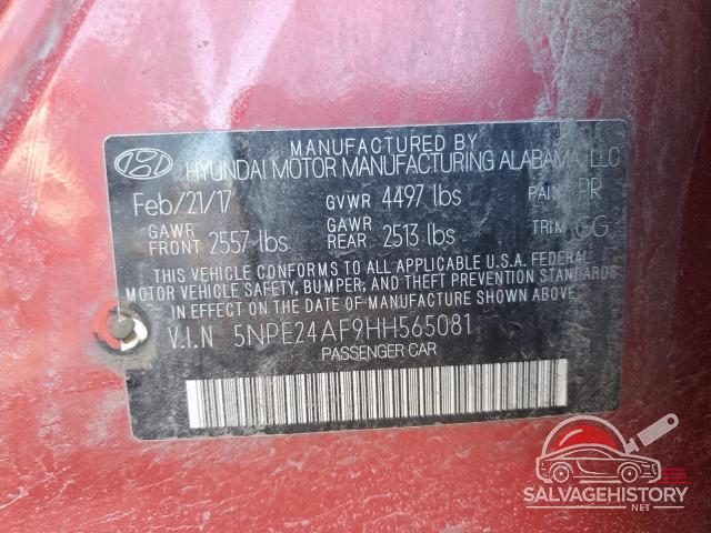 5NPE24AF9HH565081 2017 HYUNDAI SONATA photo no. 13