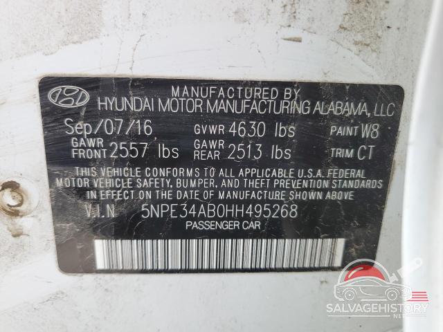 5NPE34AB0HH495268 2017 HYUNDAI SONATA photo no. 12