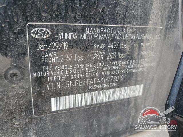 5NPE24AF4KH773019 2019 HYUNDAI SONATA photo no. 12