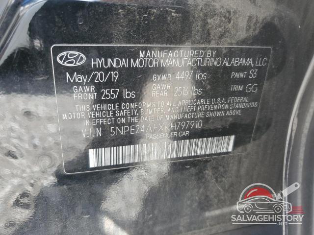 5NPE24AFXKH797910 2019 HYUNDAI SONATA photo no. 12