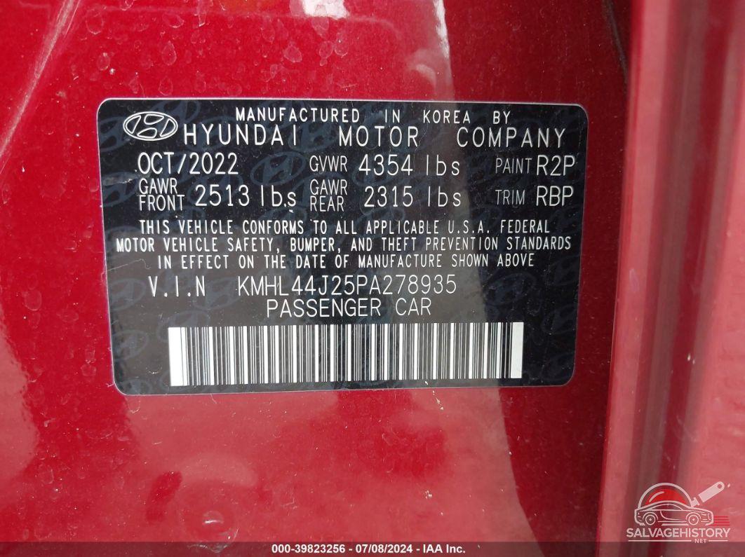 KMHL44J25PA278935 2023 HYUNDAI SONATA photo no. 9