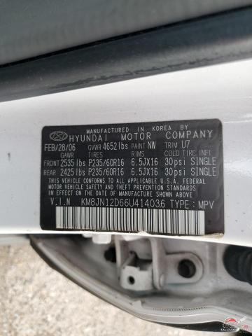 KM8JN12D66U414036 2006 HYUNDAI TUCSON photo no. 14