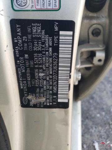 KM8JN72D77U636279 2007 HYUNDAI TUCSON photo no. 13