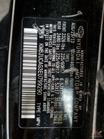 KM8JUCAG3EU799290 2014 HYUNDAI TUCSON photo no. 14